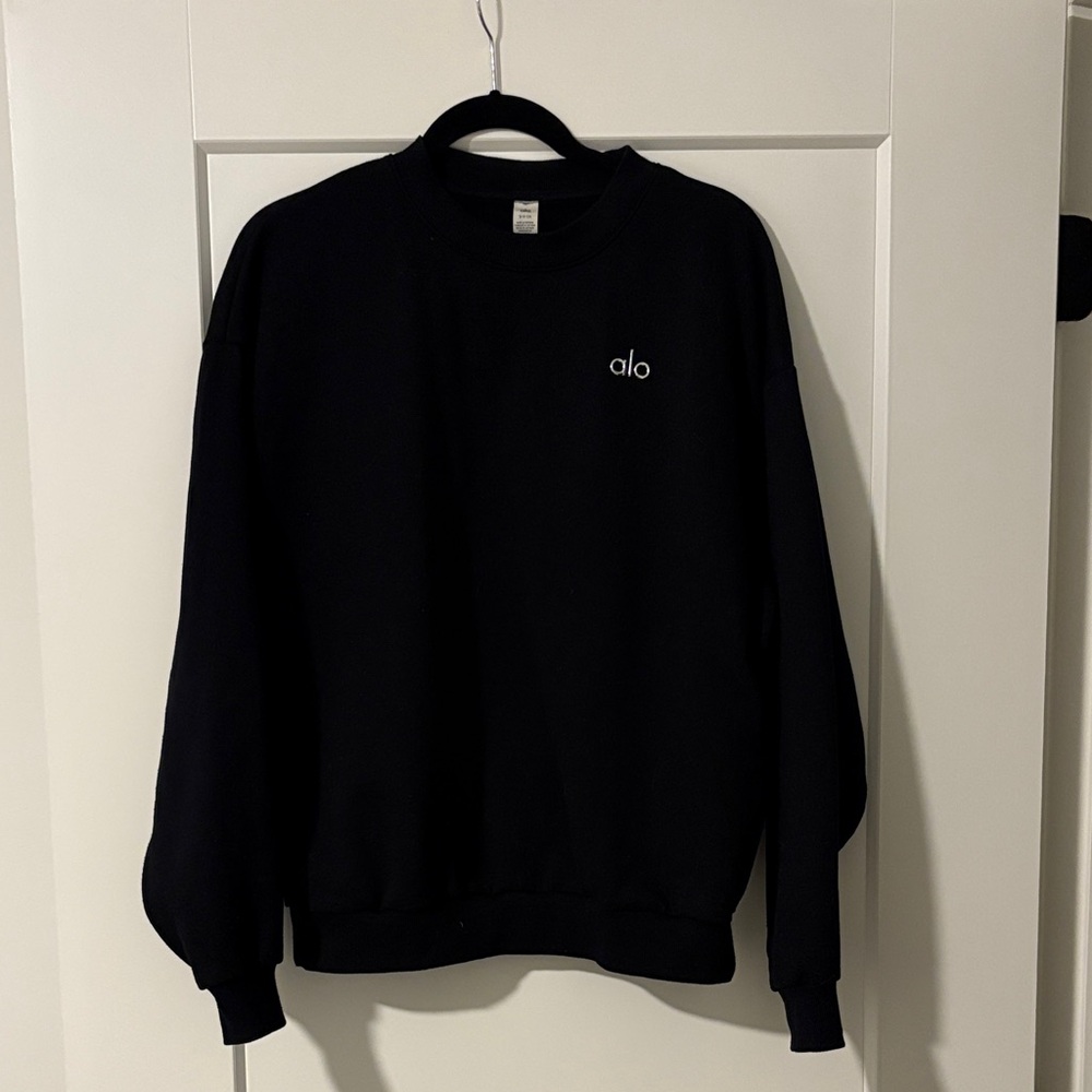 ALO Yoga Accolade Crew Neck Black Size Small